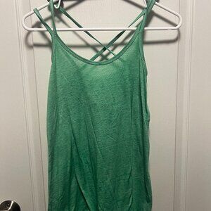 Green Crossback Tank